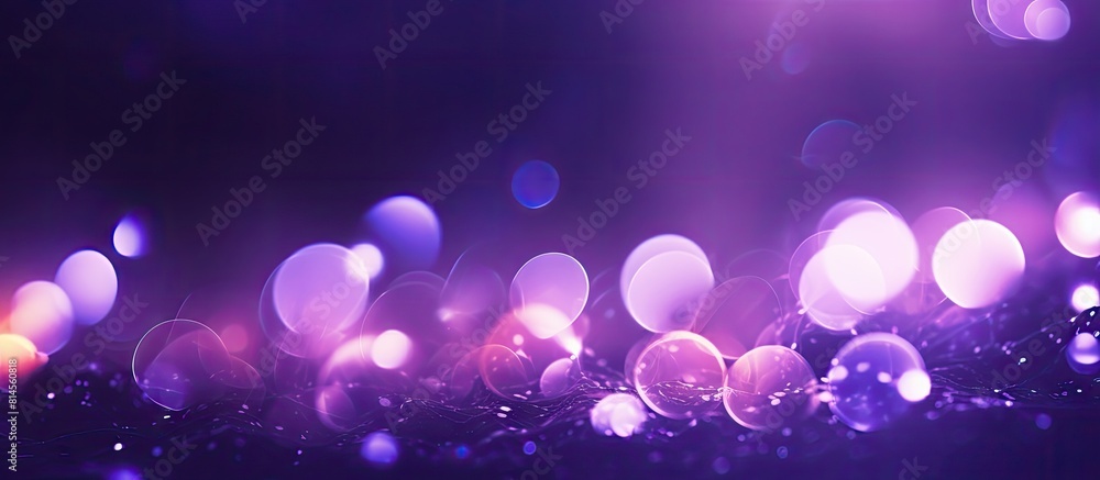 Fototapete A purple bokeh light background with abstract elements perfect for adding a copy space image