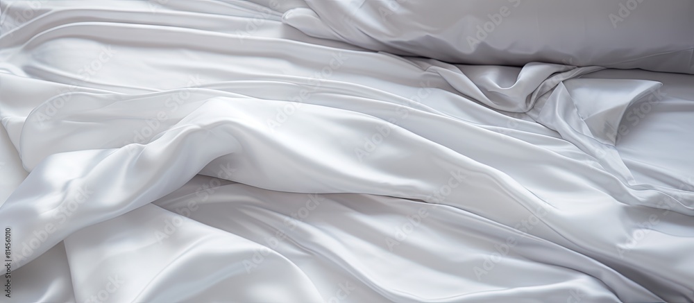 Aufkleber The image displays a close up view of bed sheets providing ample space for additional text or graphics