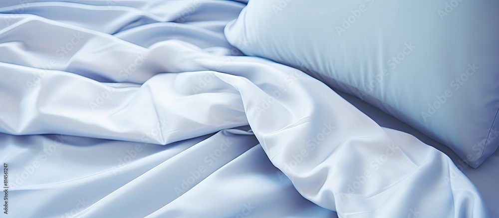 Aufkleber The image displays a close up view of bed sheets providing ample space for additional text or graphics