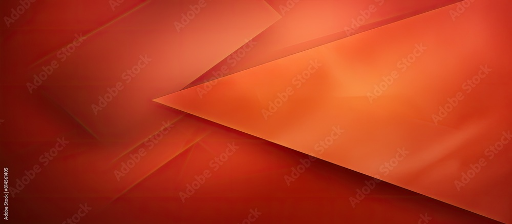 Poster An abstract paper design in shades of orange and red with an empty area for text sheets of handcrafted paper forming a diagonal blank web banner portraying a concept of warning alert and danger