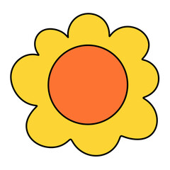 Flower Cartoon icon.