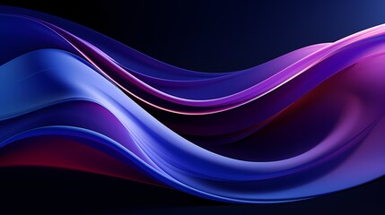 Digital technology blue and purple abstract wave poster PPT background