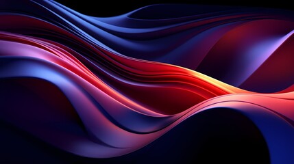 Digital technology blue and purple abstract wave poster PPT background