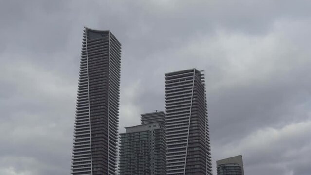 Closeup Shot Of Condo Buildings At Humber Bay In Etobicoke, Toronto