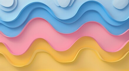 Fototapeta premium Vibrant Abstract Background With Waves and Bubbles