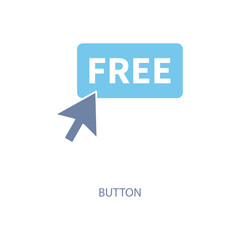 button concept line icon. Simple element illustration. button concept outline symbol design.