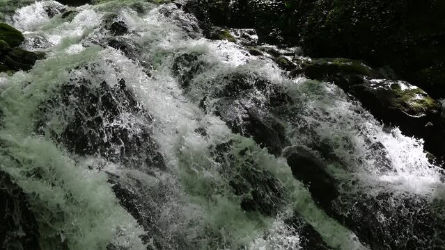 A beautiful waterfall in the mountain
