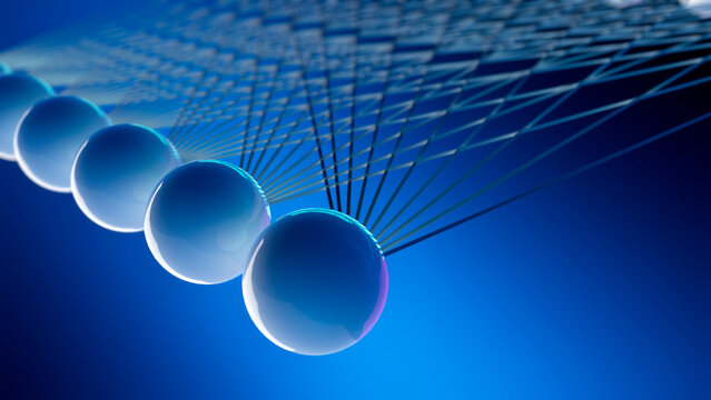 AI neural network layer nodes, conceptual illustration