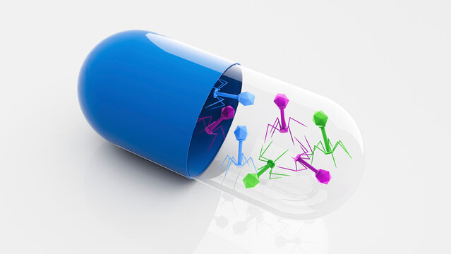 Phage therapy, conceptual illustration