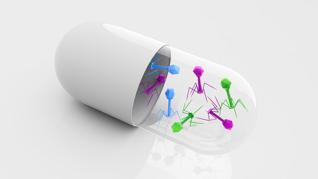 Bacteriophage therapy, conceptual illustration