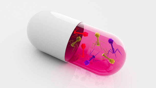 Therapeutic phages, conceptual illustration