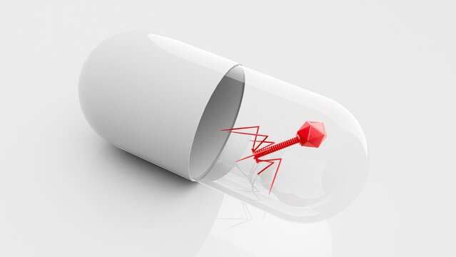 Phage therapy, conceptual illustration