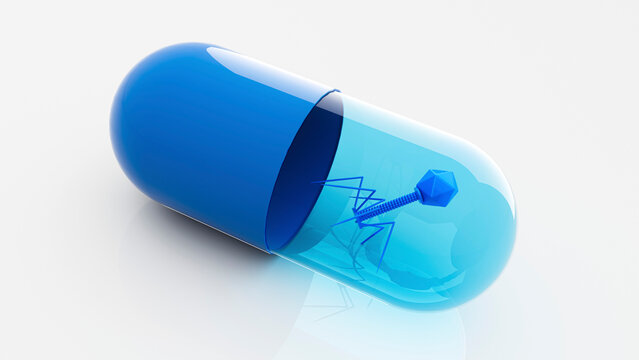 Phage therapy, conceptual illustration