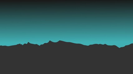 Silhouettes of hills at night