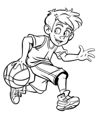 illustration of a running child