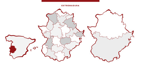 Extremadura Mapa - España © Jessica Paradis