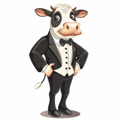 Obraz premium Cow foramal wear