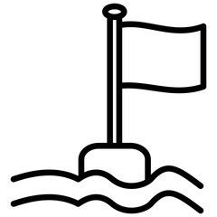 Dive Flag Outline Icon