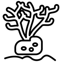 Coral Reef Outline Icon