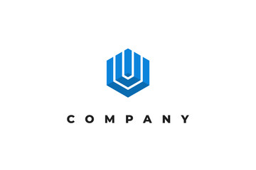 letter u box 3d modern logo © Bayu