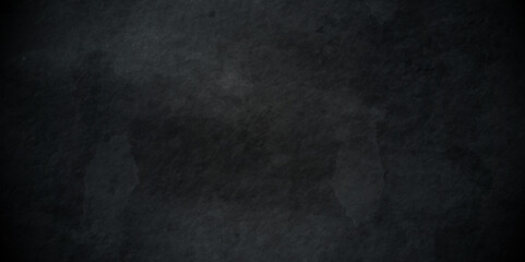 Black rough concrete old wall texture. Wall and floor with texture dark black grunge concrete stone wall background. Black grunge marble texture banner background. Grunge wall texture view space.