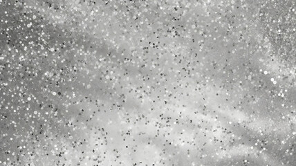 Obraz premium Wrinkled shiny material of silver and white glitter texture christmas abstract background.