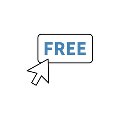 button concept line icon. Simple element illustration. button concept outline symbol design.