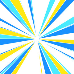 スピード感のあるカラフルな集中線の背景素材