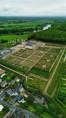 drone photo Villandry castle france Europe