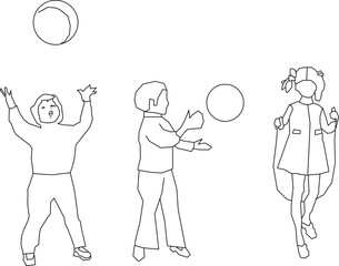 vector illustration sketch design image of a happy little child playing