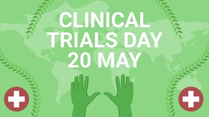 Clinical Trials Day web banner design illustration 
