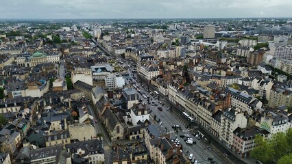 drone photo Rennes France Europe