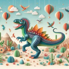 Dinosaur Paper Art: Creativity Bringing the Past to Life