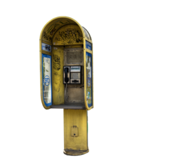 Greek Public telephone yellow  box