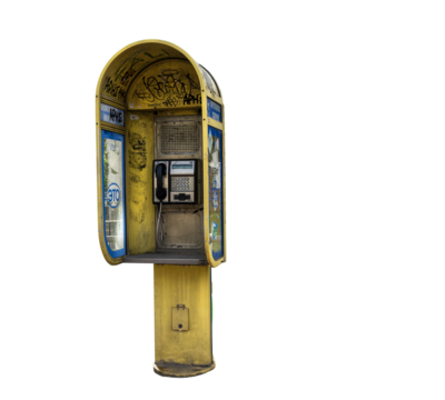 Greek Public telephone yellow  box