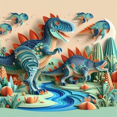 Dinosaur Paper Art: Creativity Bringing the Past to Life