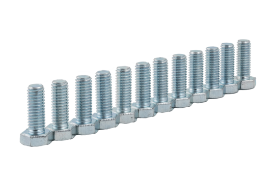 a row of screws - Powered by Adobe