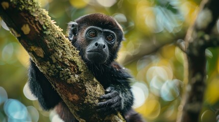 Swinging through the treetops, the howler monkey views the Amazon as an expansive playground. With each leap, it effortlessly navigates the forest.