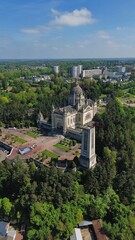 drone photo Saint Theresa basilica Lisieux France Europe