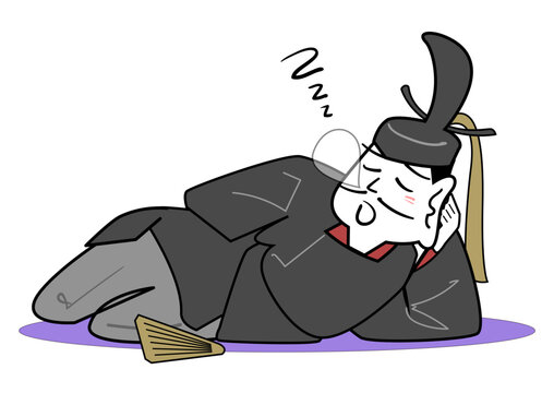 寝る平安貴族