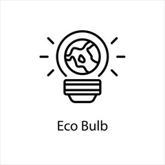 Eco Bulb Vector icon