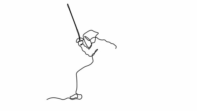 Self drawing animation one continuous line draw,logo,
duel, Abstract swordsman, sword fencing, sports