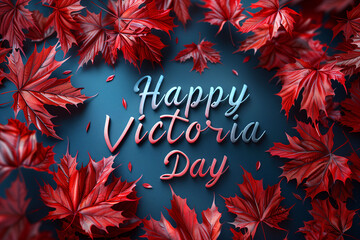 Naklejka premium Happy victoria day background to honour Queen Victoria.