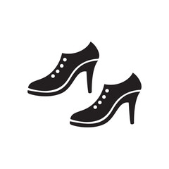 silhouette of women's shoes