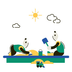 Children playing in the sandbox