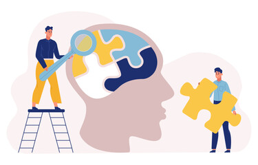 Emotional, mental health, brain healthcare, cognitive problem concept