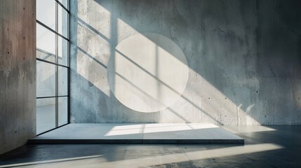 Blank Presentation Background with Circular Shape. Modern Geometric Wallpaper