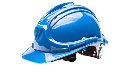 Blue safety helmet, transparent picture