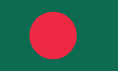 The flag of bangladesh. Flag icon. Standard color. Vector illustration.