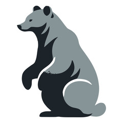 Bear silhouette animals element design